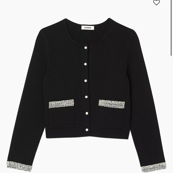 NWT Sandro Beaded Cardigan - Picture 1 of 11